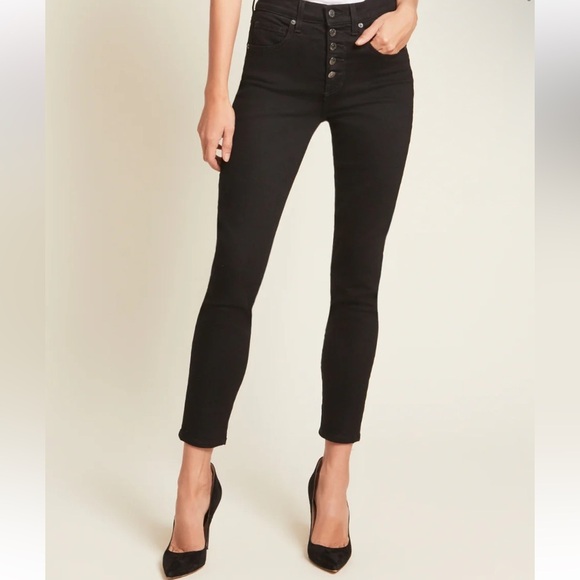 VERONICA BEARD Jeans Debbie Coated High Rise Skinny black crop high rise 25 / 0 - Picture 15 of 16